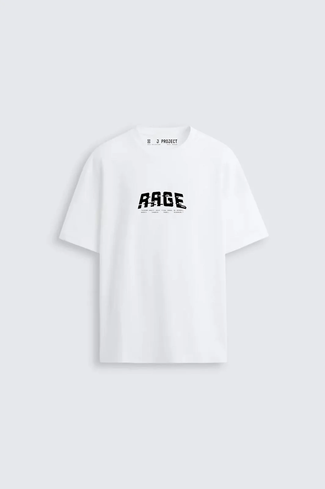 تیشرت رگولار J PROJECT طرح RAGE سفید