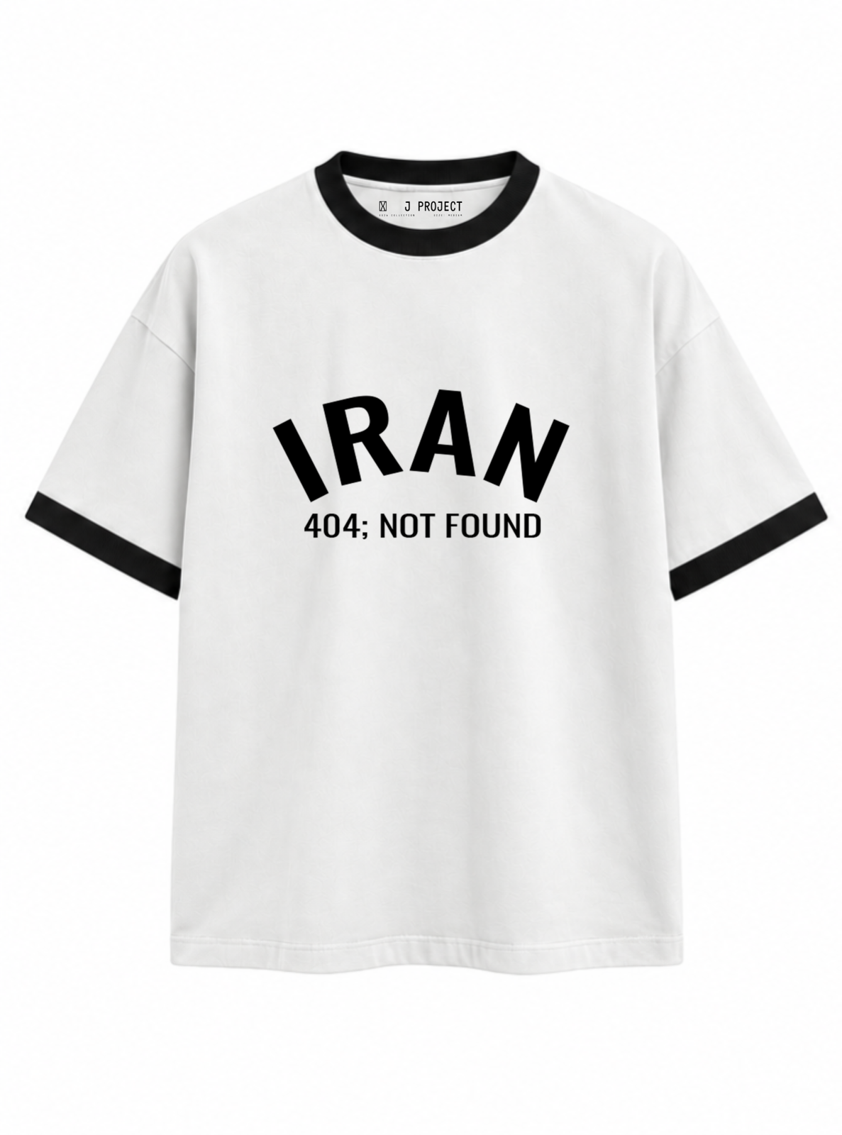 تیشرت رگولار J PROJECT طرح IRAN سفید