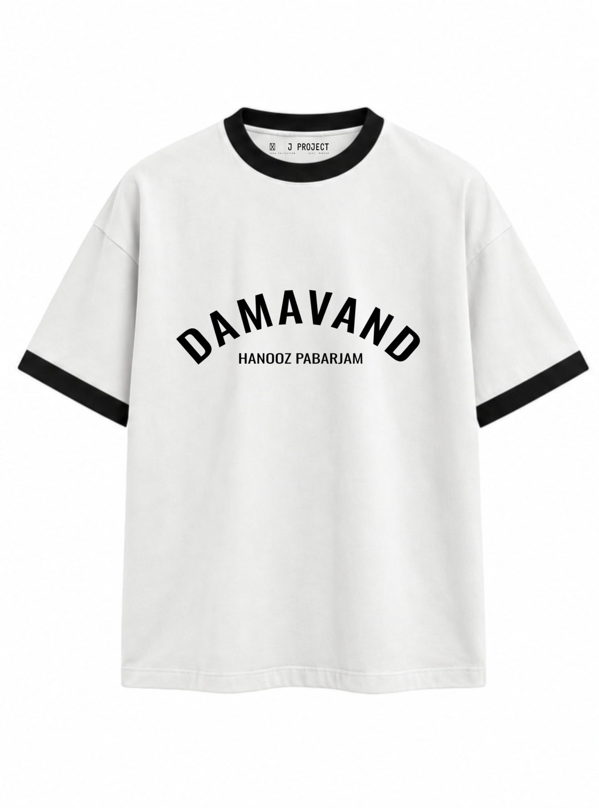 تیشرت رگولار J PROJECT طرح DAMAVAND سفید