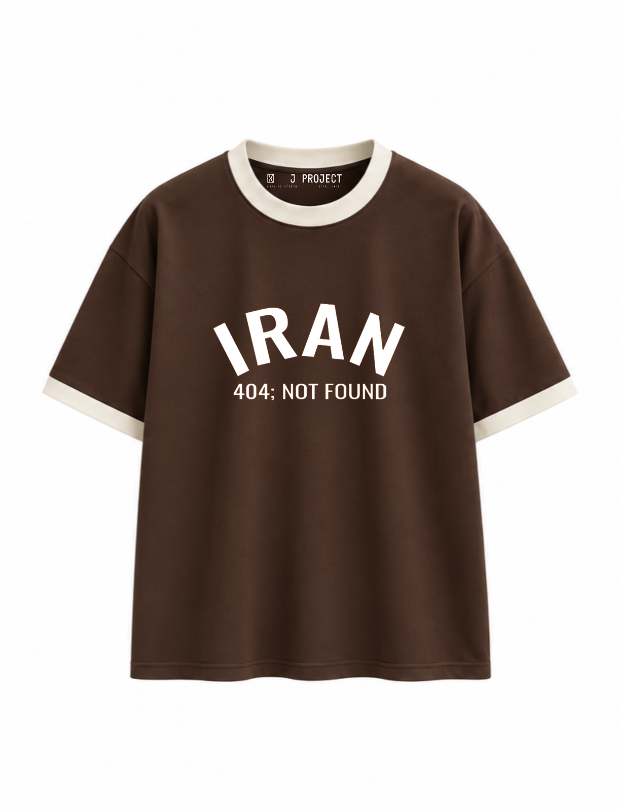 تیشرت رگولار J PROJECT طرح IRAN قهوه ای