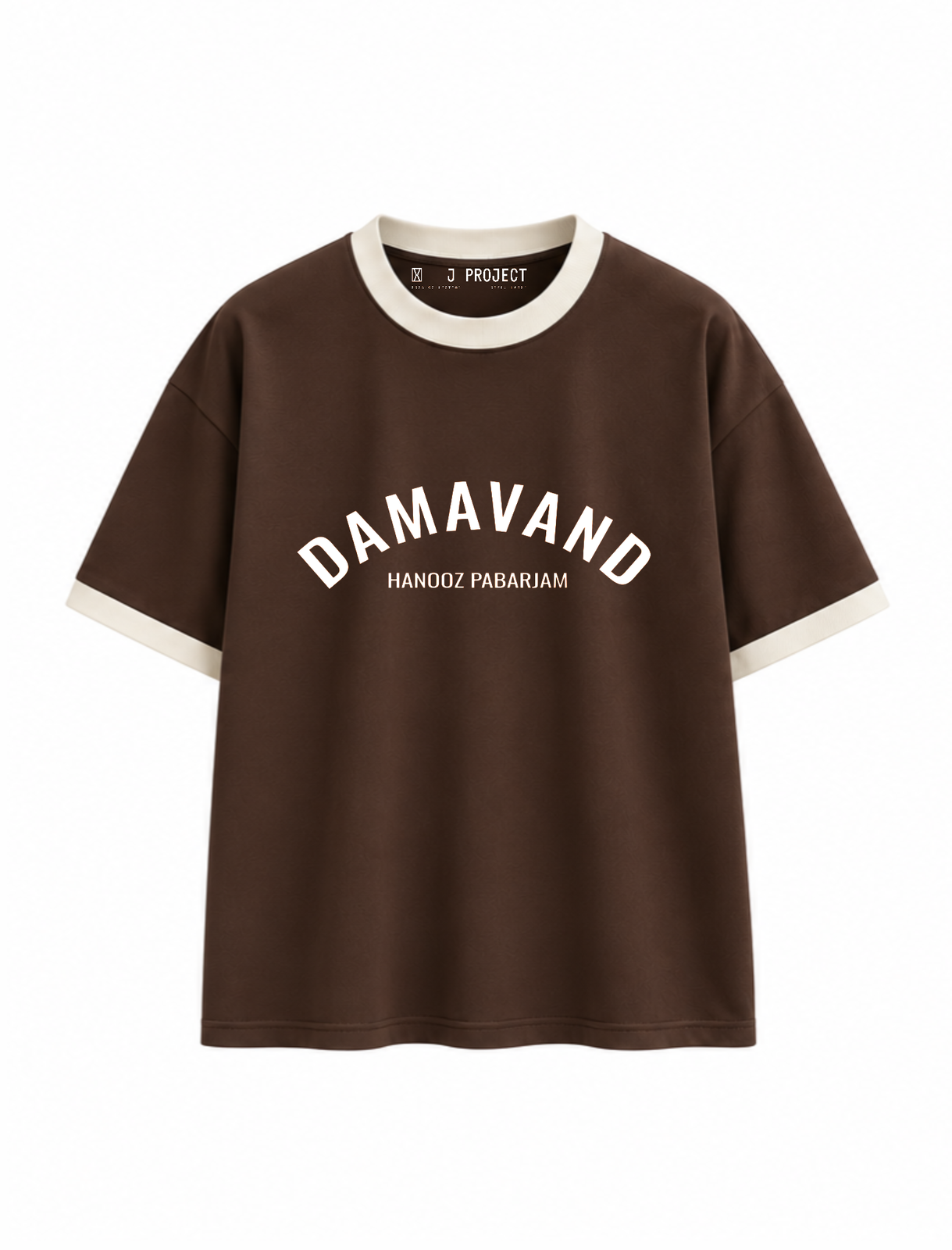 تیشرت رگولار J PROJECT طرح DAMAVAND قهوه ای