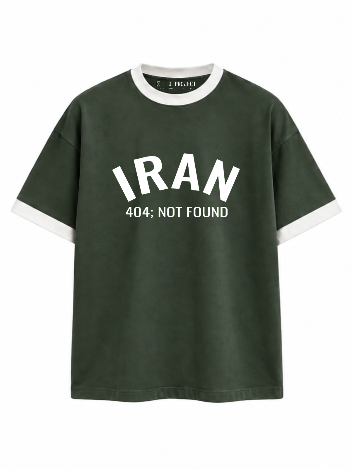 تیشرت رگولار J PROJECT طرح IRAN سبز