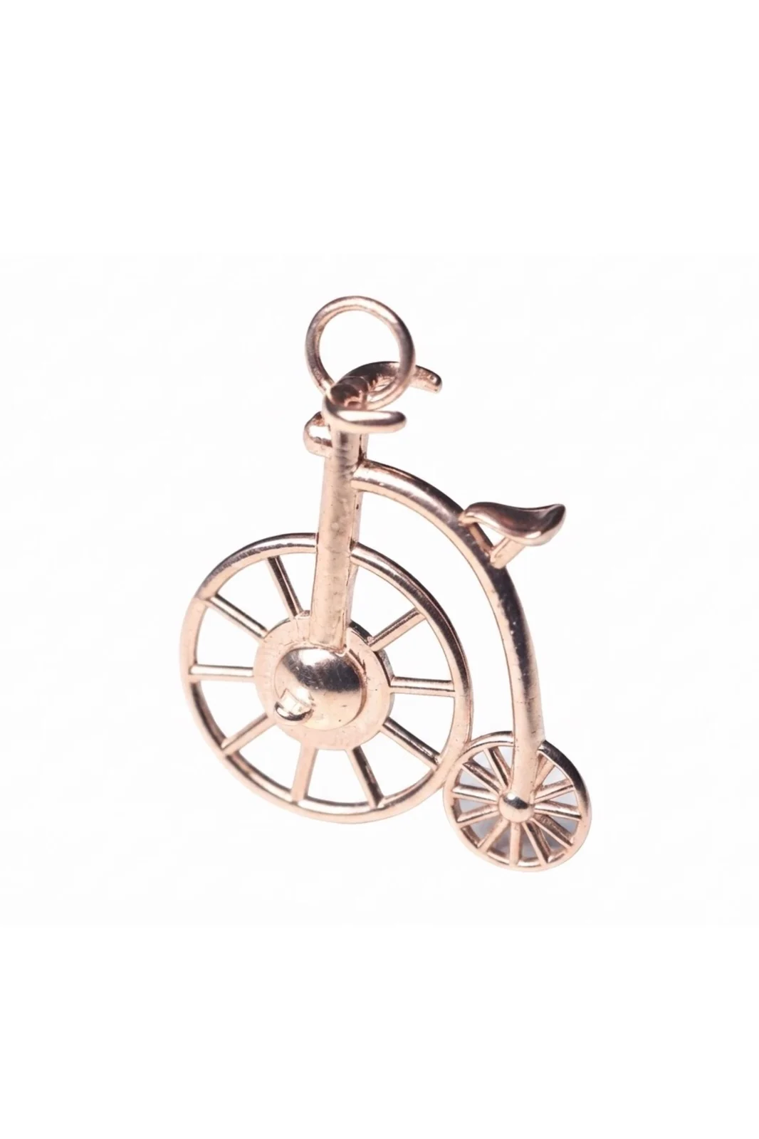 آویز تک سهچرخه قدیمی نقره ترسیم (Penny-farthing)